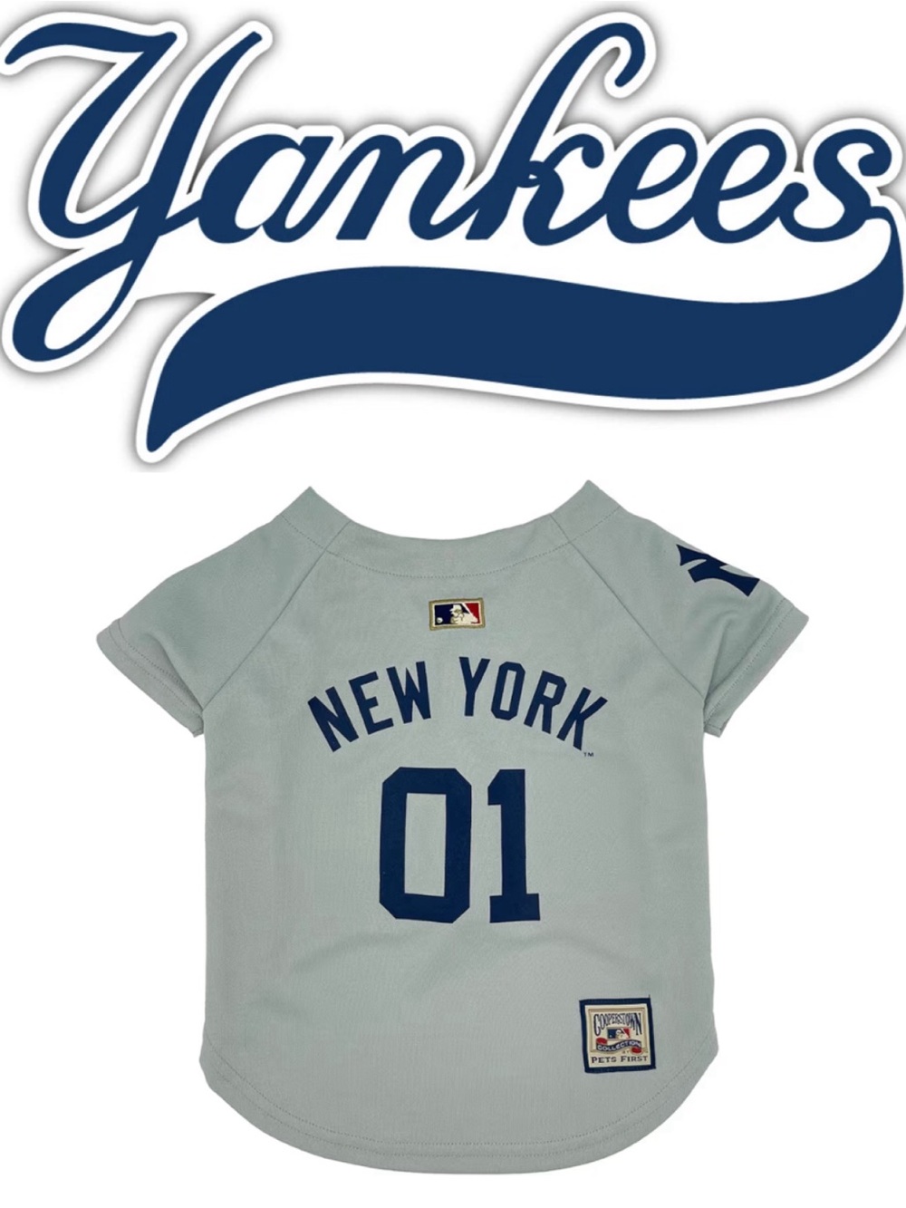 3/$30 PETS FIRST MLB New York Yankees Vintage Throwback Jersey for Dogs & Cats